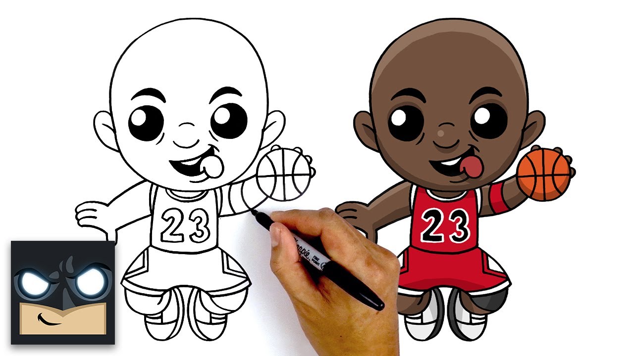 cartoon jordans drawing