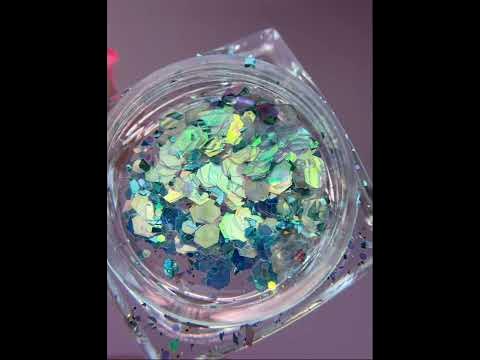 Сухой глиттер для дизайна ногтей - YouTube