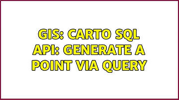 GIS: Carto SQL API: generate a point via query