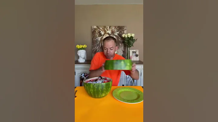 Dad hides candy in watermelon 🍉🍬🤣#prank