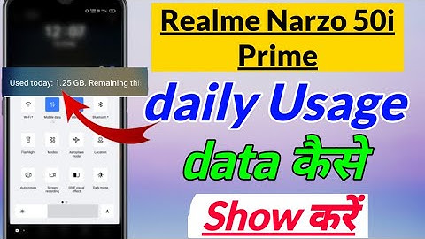 Realme Narzo 50i Prime me Usage data kaise Show Kare | Realme Narzo 50i prime Usage data setting