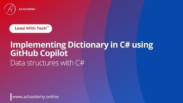 Implementing Dictionary in C# using GitHub Copilot