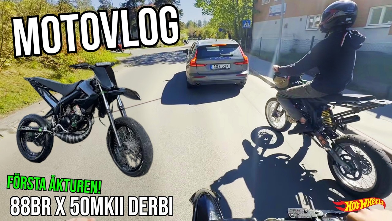 KÖR BAKLÄNGES MED DERBI?! Årets första åktur! 88br x 50mkII Derbi ...