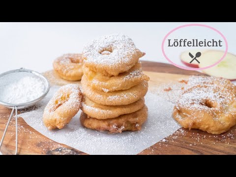 Apfelküchlein / gebackene Apfelringe / Apfelbeignets einfaches Rezept