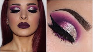 Purple Smokey Eye w/ Silver Glitter | Makeup Tutorial