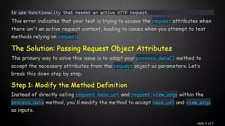 Mocking the Flask request Object in Python Tests: A Guide to process_data Method