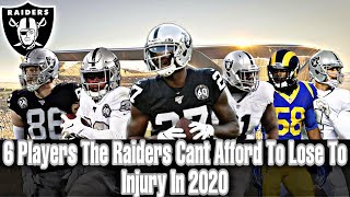 The las vegas raiders have solid depth heading into 2020 nfl season,
but here are five guys they cannot afford to lose injury. h...