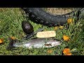 Fat tire ebike fishing expedition camping cooking offroading  catch cook and camp s3  e1
