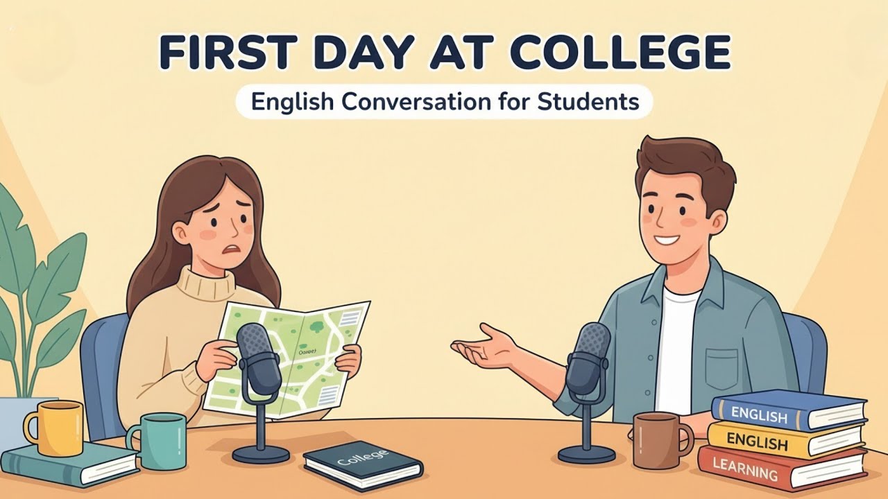 First Day at College | English Conversation for Students