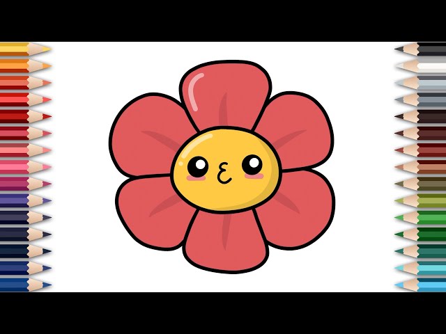 HOW TO DRAW A FLOWER WITHIN A BEAUTIFUL AND EASY KAWAII GLOBE - Drawing to  Draw 