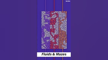 When Fluids meets Mazes 🌊🧱 #simulation #satisfying #fluidart