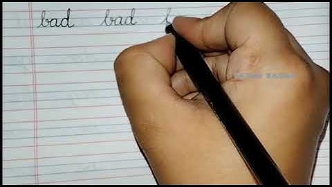 EP #12 | How to write three letter word "bad" in cursive | LEARN EASILY