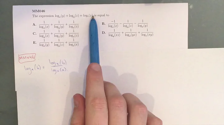 MM046 Maths Methods Fortify Study Guide - "The same base logarithm law"