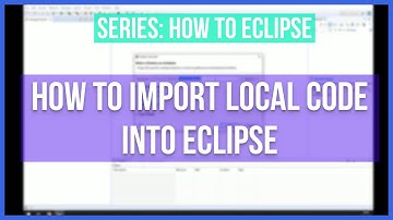 How to import existing local folder with code into Eclipse