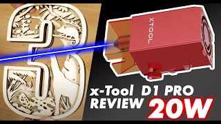 Review of xTool D1 PRO - INCREDIBLE PRECISION!! and POWER  20W