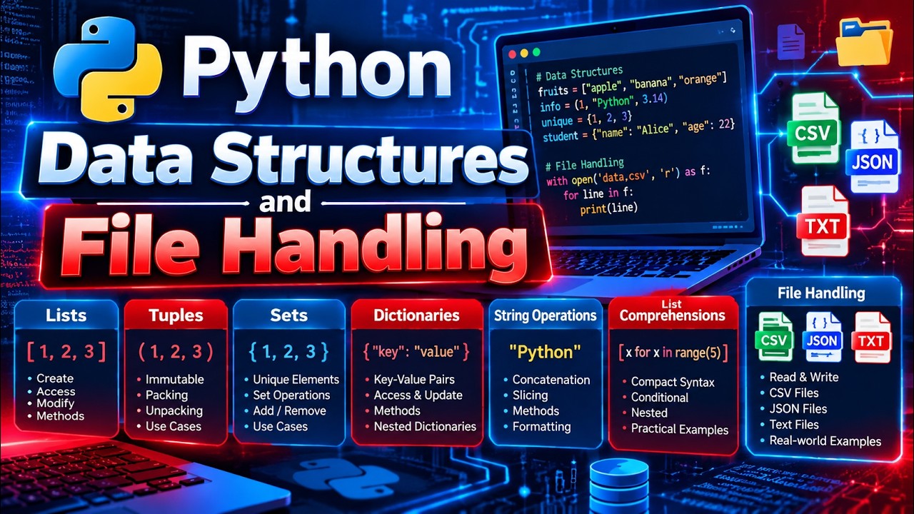 Session-3: Data Structures and File Handling | AI | Data Science | ML ...