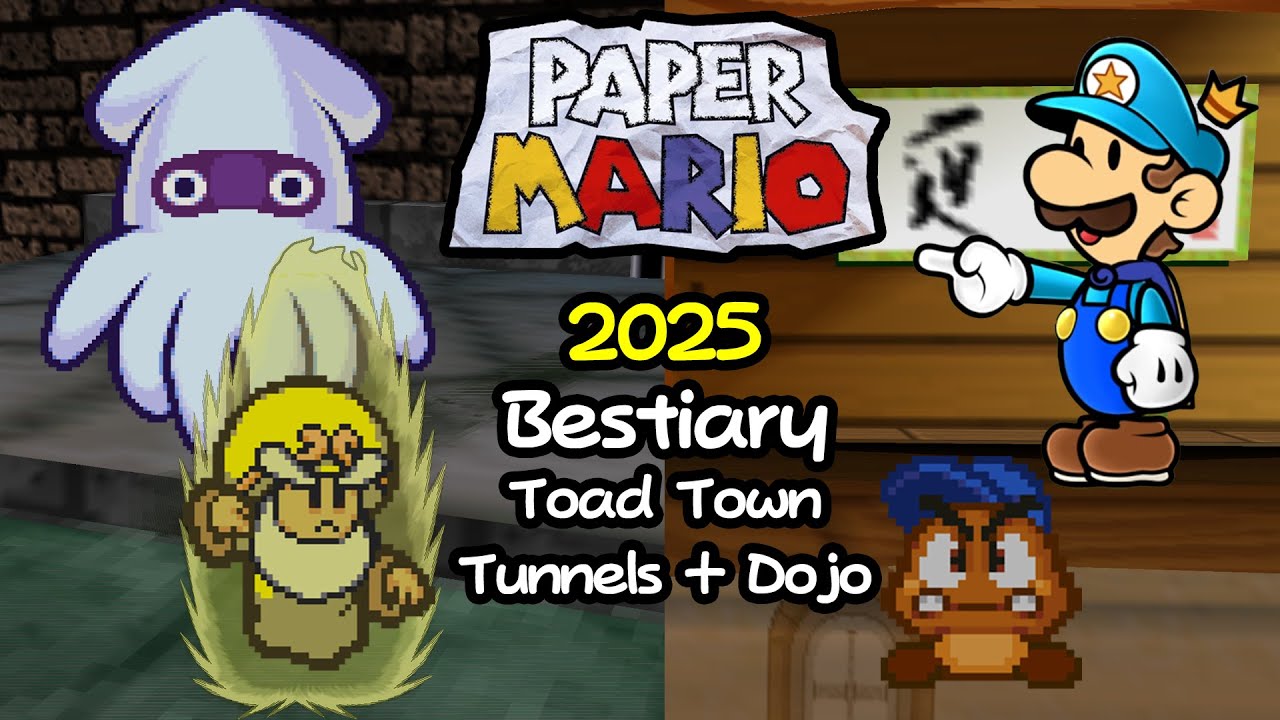Paper Mario (N64) Bestiary 2025 - Toad Town Tunnels & Dojo