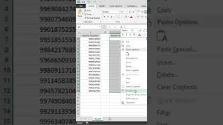 Add +91 Prefix Before Mobile Number in Excel #Shorts #Excel #tipsandtricks #ytshorts screenshot 1