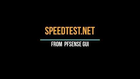 How to install and run speedtest.net test from pfSense GUI