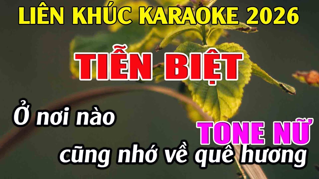 Liên Khúc Karaoke Tone Nữ Dễ Hát Karaoke Tiễn Biệt Karaoke Tuyệt Phẩm - Beat Mới
