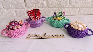 حصرررري 4 حلل كروشيه لرمضان والعيد و تجهيزات السبوع ? How to crochet 4 pots