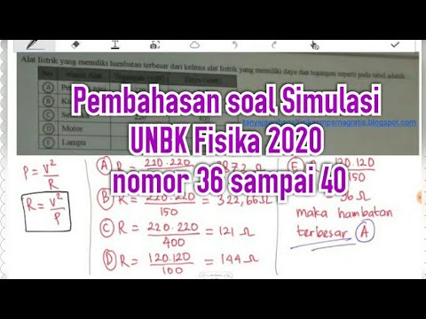 Pembahasan soal Simulasi UNBK Fisika 2020 nomor 36 37 38 Pembahasan soal Simulasi UNBK Fisika 2020 nomor 36 37 38