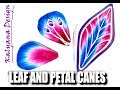 Leaf and petals canes - polymer clay tutorial 556
