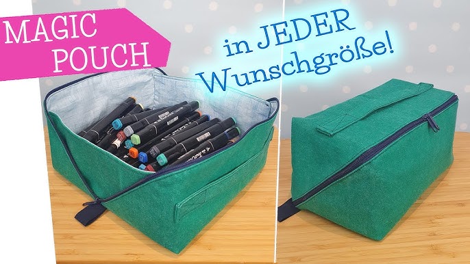 DIY Sliding Pencil Case Pattern - How to make a pop up slide down standing  pencil case 