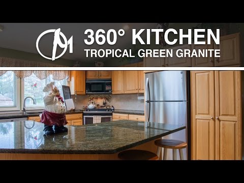 Tropical Green Granite Kitchen Countertops In 360 Youtube