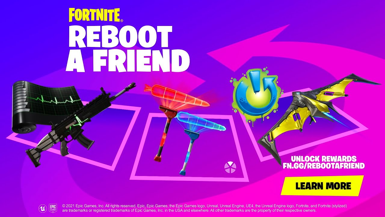 Fortnite New Reboot A Friend How To Unlock Rewards Toxic Flash Glider Plasma Carrot Pickaxe Youtube Fortnite New Reboot A Friend How To Unlock Rewards Toxic Flash Glider Plasma Carrot Pickaxe Youtube
