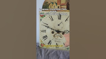 Longcase / Grandfather Clock Dial AFTER Conversion to battery / quartz movements