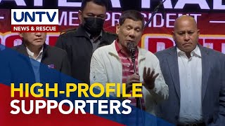Ex-Pres. Duterte, VP Sara arrives at SMNI, Quiboloy’s supporters rally in Manila