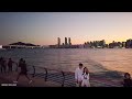 [4K] Romantic Gwangalli Beach In The Evening | Walking Around Busan Korea 광안리해수욕장의 저녁 广安里海滩 広安里