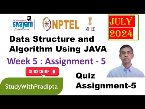 Data Structure and Algorithms using Java week 5 assignment 5 answers || NPTEL 2024