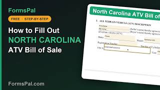 How to Fill Out a North Carolina ATV Bill of Sale Free Fillable PDF Step by Step