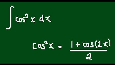 Integral of cos^2(x) using the Half Angle Formula