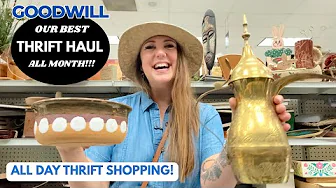 WE THRIFTED ALL DAY! The First Stop Blew Our Minds!!! Come Treasure Hunting With Us! Goodwill Haul