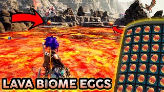 100x RARE EGGS FROM VOLCANO LAVA BIOME ONLY IN PALWORLD 😱