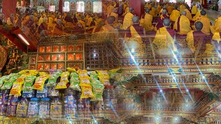 After the fasting retreat finished we offering guru puja #kopan nunnery 