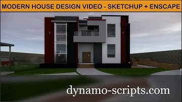 Modern House Design realistic HD animation walkthrough video - SKETCHUP + ENSCAPE