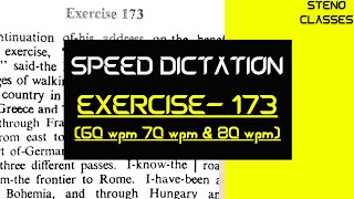 Speed Dictation of Exercise 173 | Pitman Shorthand (English) | 2022