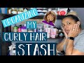 MY CURLY HAIR PRODUCT STASH & ORGANIZATION | Declutter with me!
