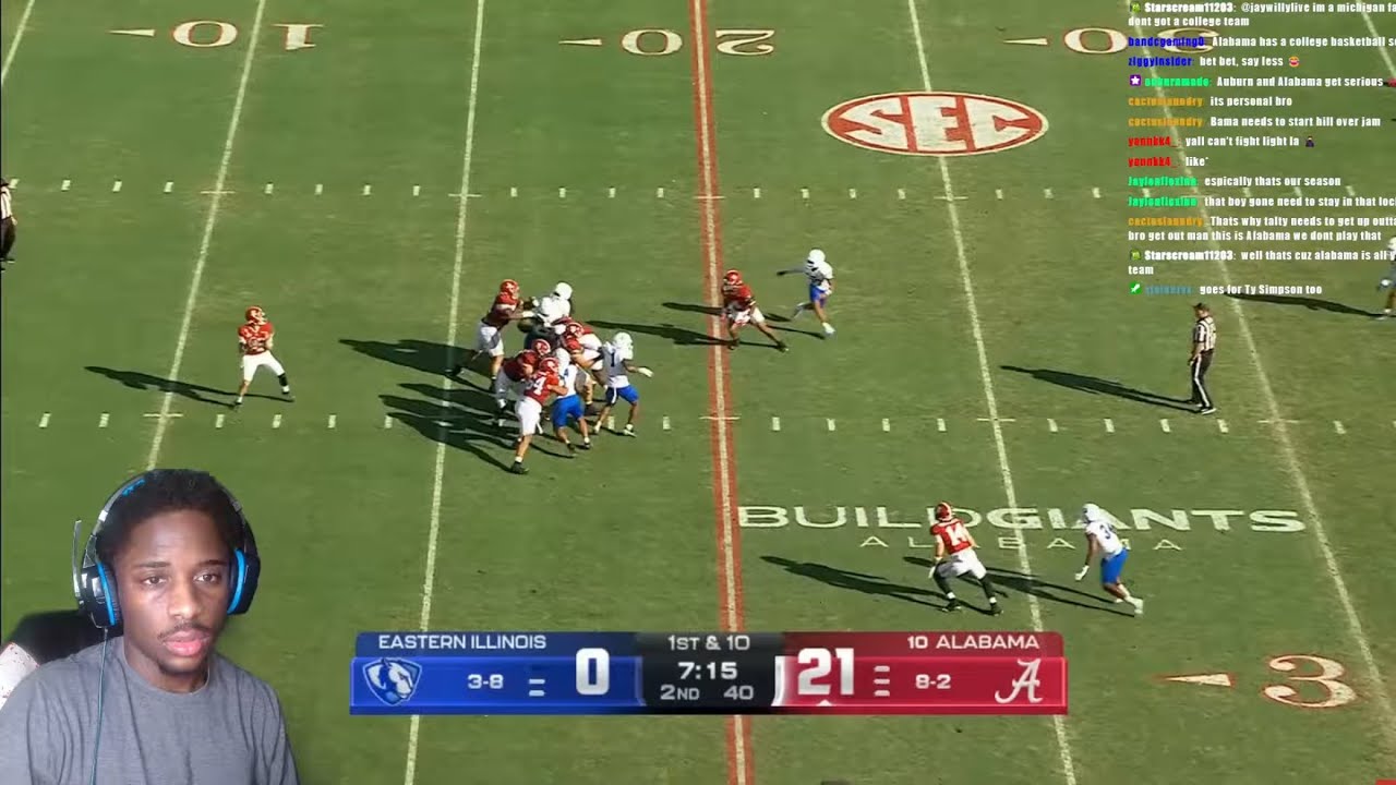 REACTING TO Eastern Illinois Panthers vs. Alabama Crimson Tide