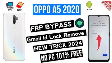 OPPO A5 2020 Frp Bypass 2024 | Android 11 | OPPO Cph1933 Google Account Bypass (No PC)