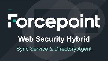 Sync Service & Directory Agent Installation | 8.5.3 | Forcepoint Web Security Hybrid