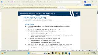 New Perspectives Excel 365/2021 | Modules 5-8: SAM Capstone Project 1a NewSight Consulting