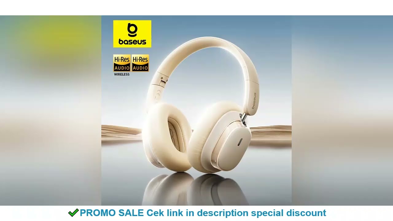 Baseus Bowie H1s Wireless Headphones Bluetooth 5.4 Noise Canceling 46dB Over Ear Headset Hi-Res Spat