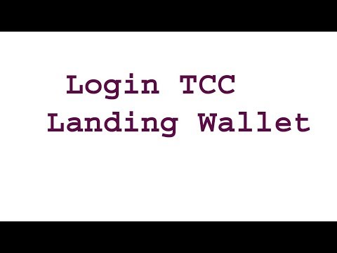 How To Login In Tcc Landing Wallet | Login In Landing Wallet | Tcc Crypto