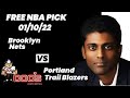 NBA Pick - Nets vs Trail Blazers Prediction, 1/10/2022, Best Bet Today, Tips & Odds | Docs Sports