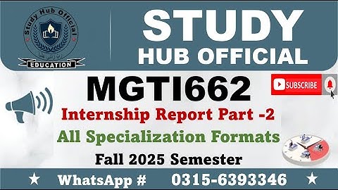 MGTI662 Internhsip #mgti662 #internhsip #report